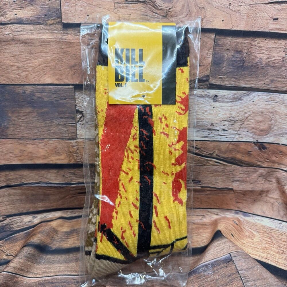 Kill Bill Vol 1 Loot Crate Socks 2016 Miramax Exclusive Yellow Blood Splatter